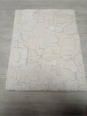 Honorable Citizens Abstract Textured Wall Art “White Waves” - 20”x16”